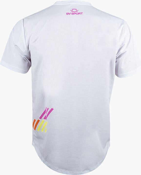 T-Shirt Running BV Sport Light Blanc/Rose Unisexe 2/5