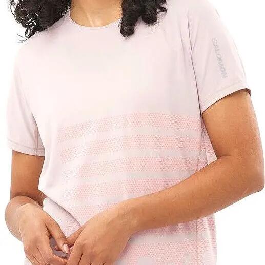Salomon Sense Aero Graphic Beige/Red Women's short sleeve jersey