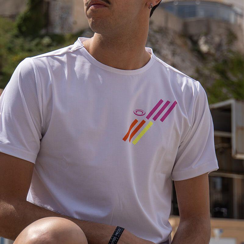 T-Shirt Running BV Sport Light Blanc/Rose Unisexe 5/5