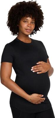 Nike (m) one maternity zwarte damestrui met korte mouwen
