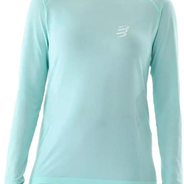 Compressport Performance Women's Long Sleeve Jersey Pale Blue