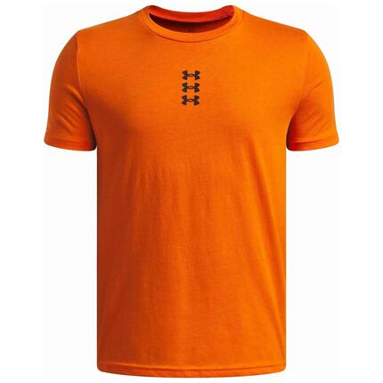 T-shirt Under armour modèle UA B HOOPS Triple Logo SS pour enfants