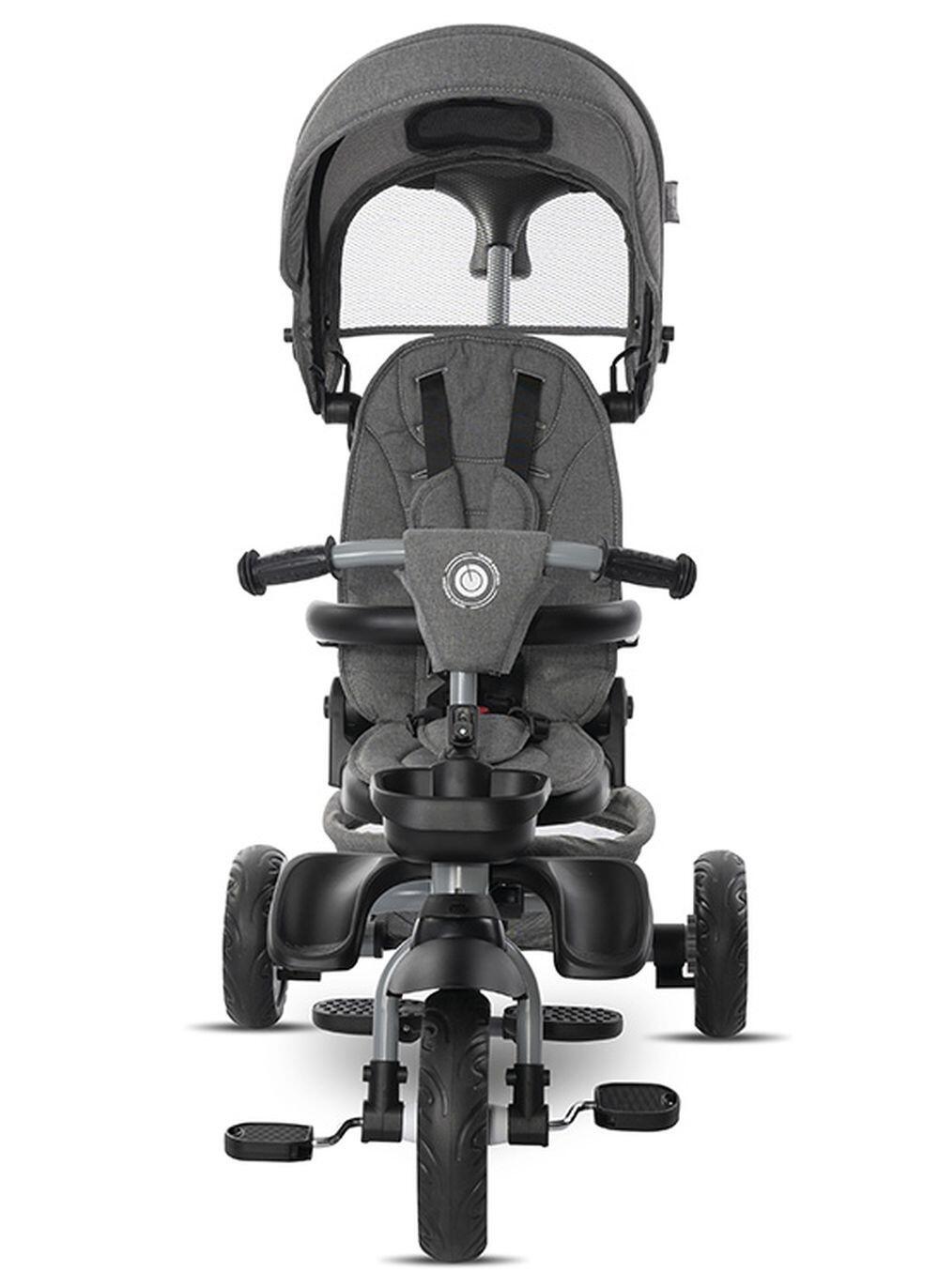 Infantil Paseo Triciclo plegable FRECCIA 360º asiento giratorio Grey 2/5