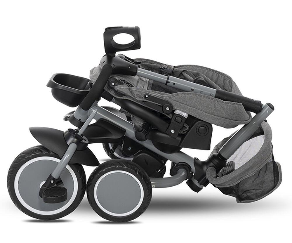 Infantil Paseo Triciclo plegable FRECCIA 360º asiento giratorio Grey 5/5