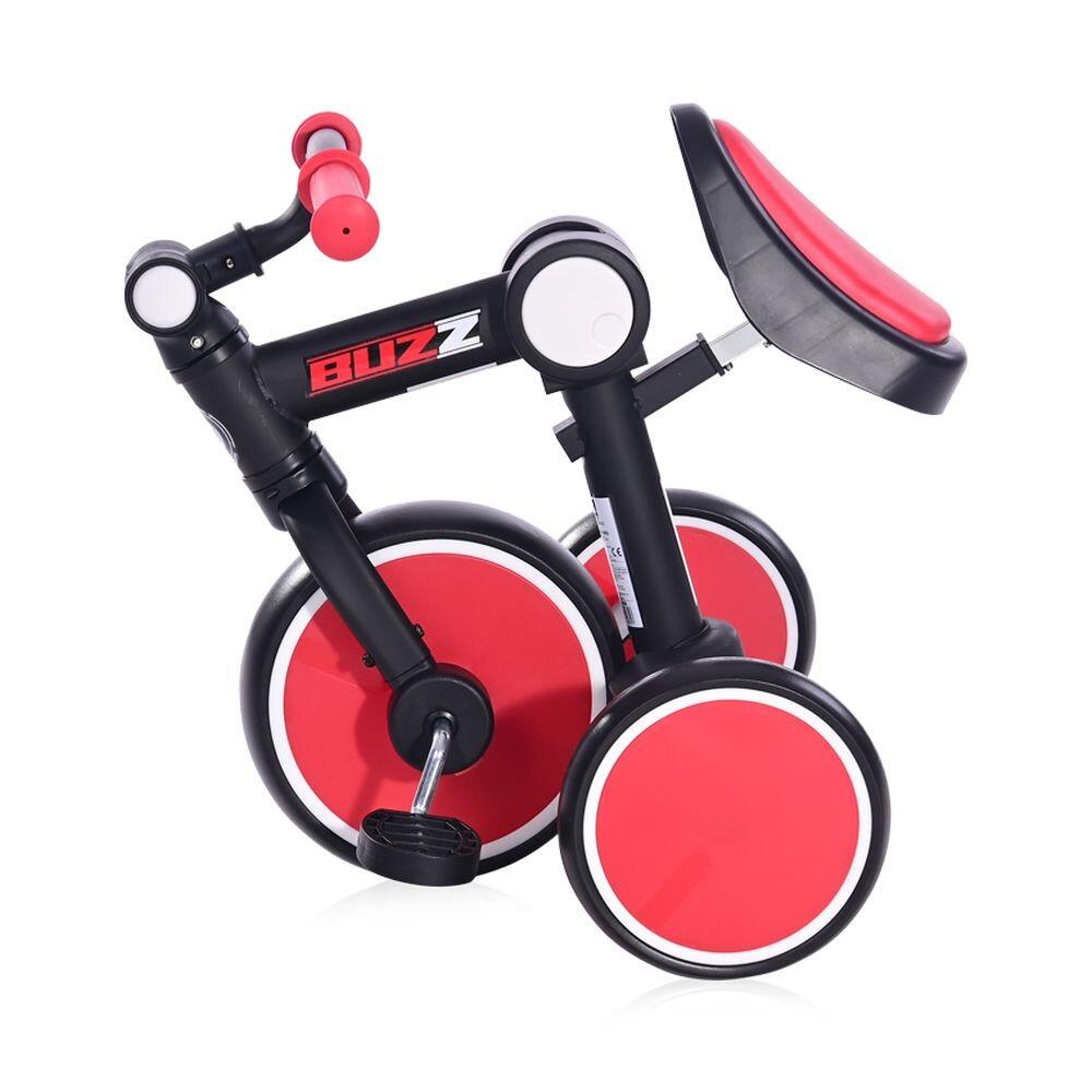 Infantil Paseo Triciclo plegable BUZZ asiento regulable EVA BLACK&RED 4/5