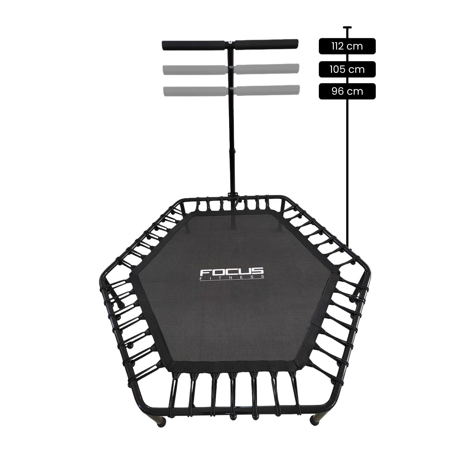 Fitness Trampoline 127 cm met Verstelbare Handsteun – Focus Fitness 5/5