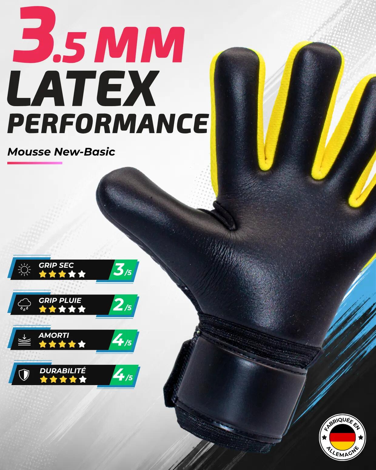 Guanti da portiere Flash Junior #26 neri e gialli 4/8