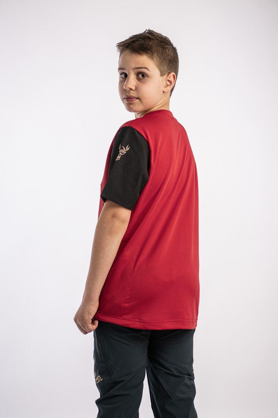Maillot de manga corta Animoz Wild Niño Rojo 3/4