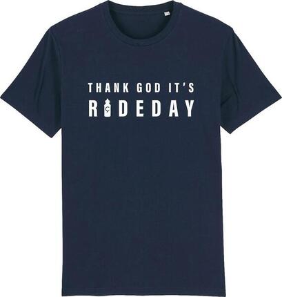 Çois Unisex T-Shirt - Thank God it's Rideday 2.0 - Blauw