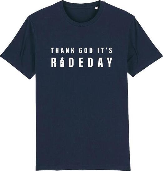 Çois Unisex T-Shirt - Thank God it's Rideday 2.0 - Blauw