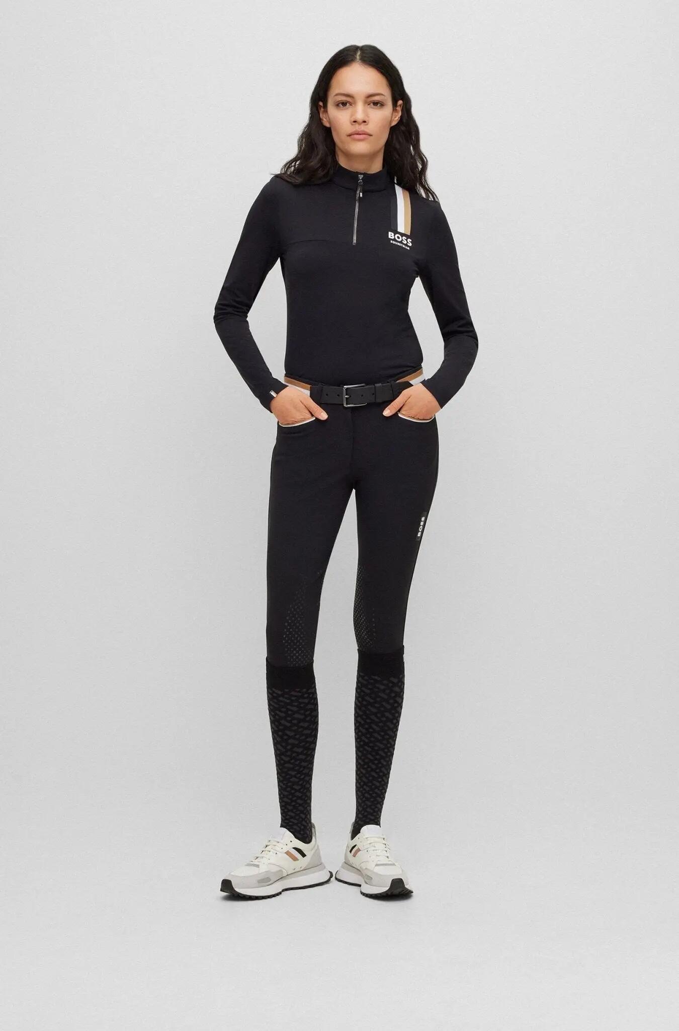 Boss Equestrian Rijbroek Dames Knie Grip Hazel Core Zwart - 6/7