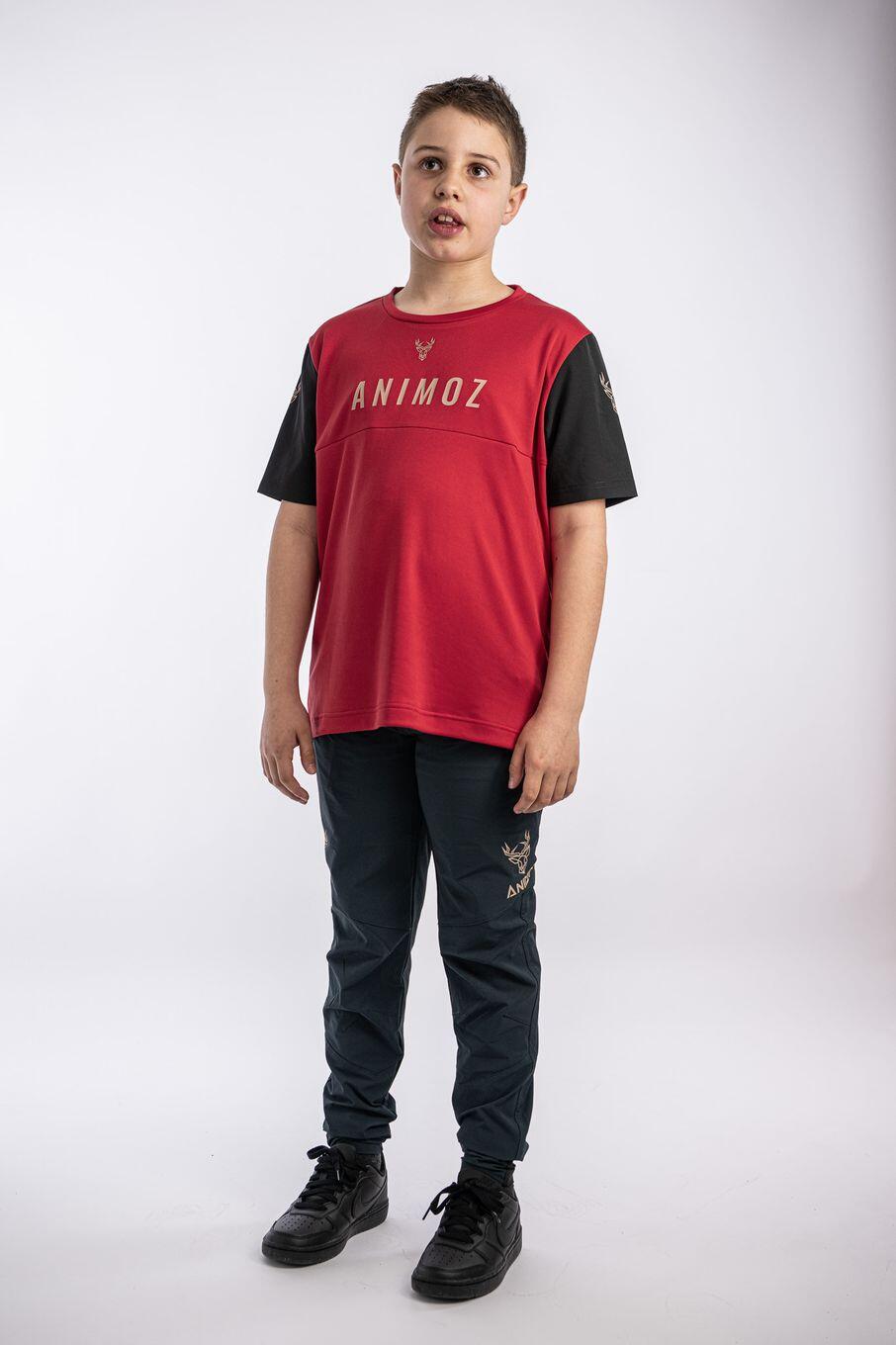 Maillot de manga corta Animoz Wild Niño Rojo 4/4