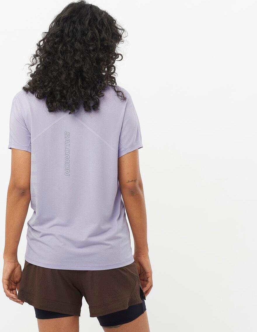 T-Shirt Running Salomon Sense Aero Graphic Bleu/Blanc Femme 2/4
