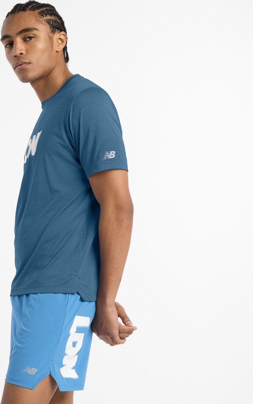 New Balance Athletics London Blue Heren Jersey met korte mouwen 2/7