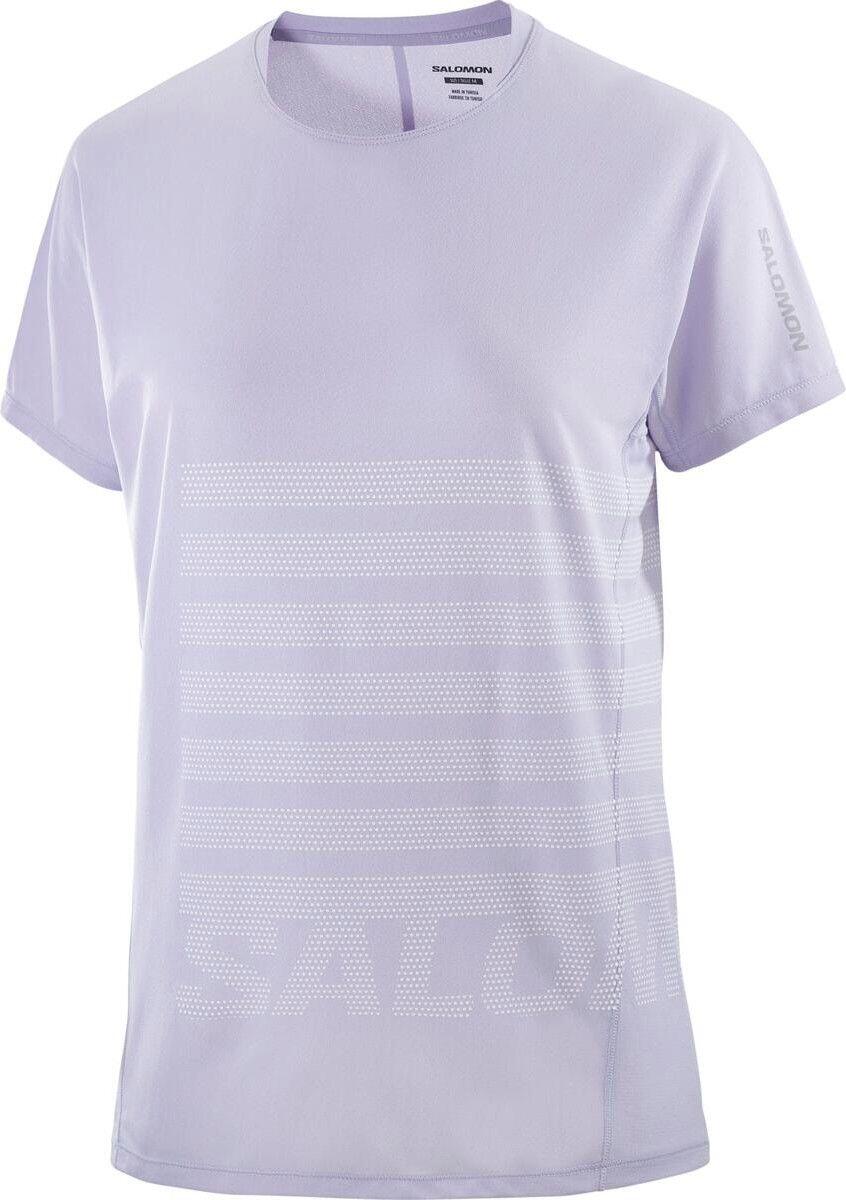 T-Shirt Running Salomon Sense Aero Graphic Bleu/Blanc Femme 4/4