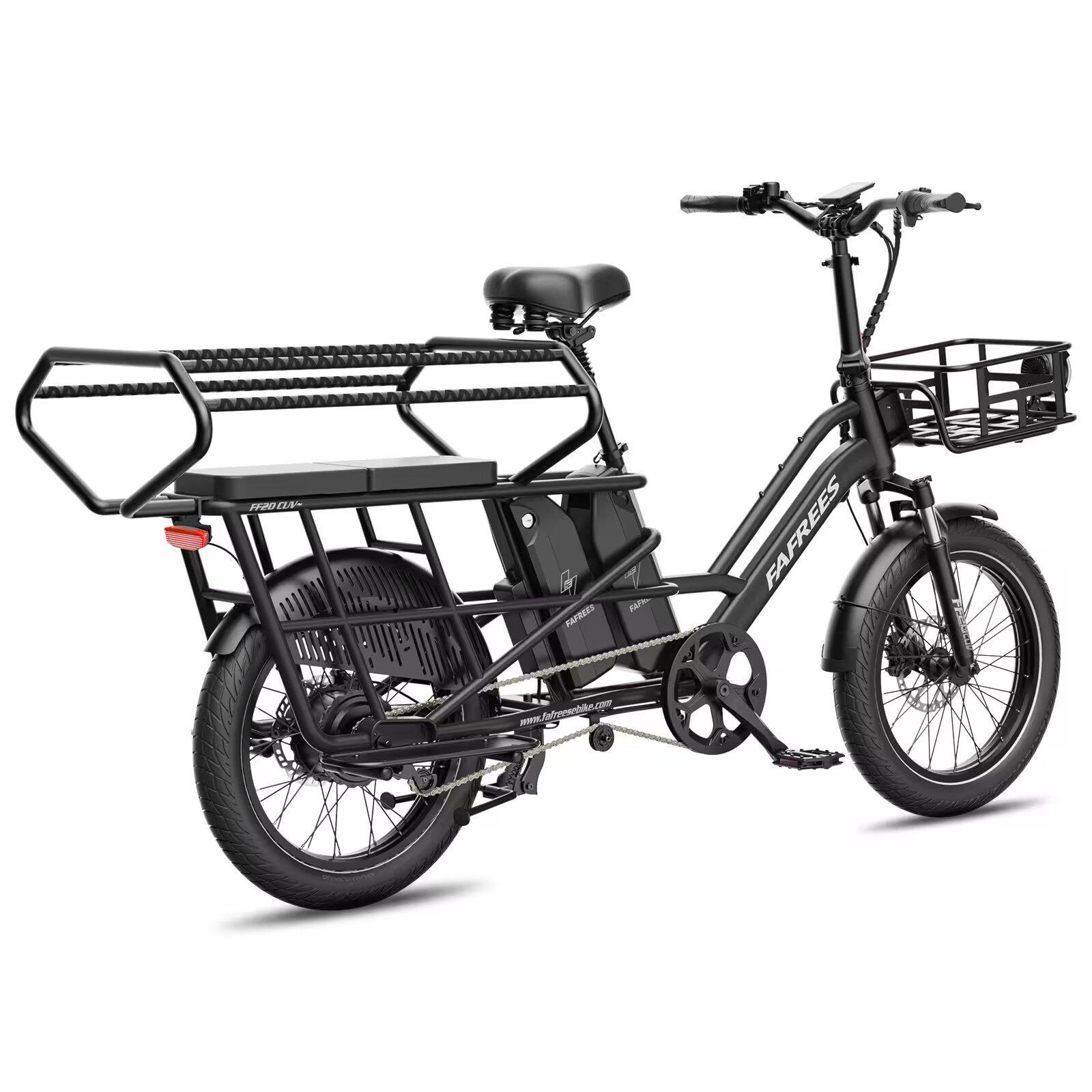 Cargo EBike FF20 CUV Dubbele 15Ah Accu 170km Fat Banden Kinderzitje 200kg 4/7
