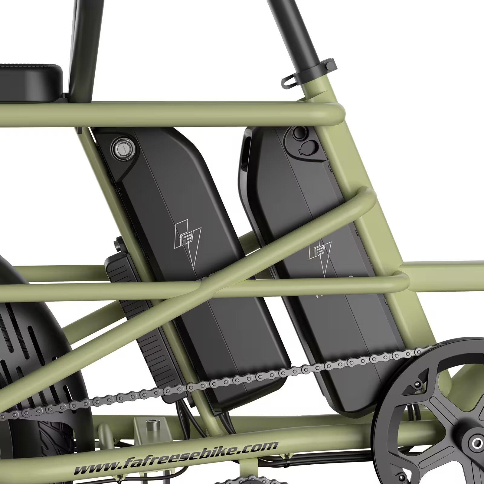 Cargo EBike FF20 CUV Dubbele 15Ah Accu 170km Fat Banden Kinderzitje 200kg 6/7