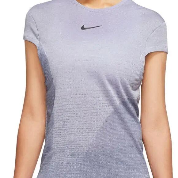 Nike Dri-Fit Run Division Women's Short Sleeve Jersey Blue Purple