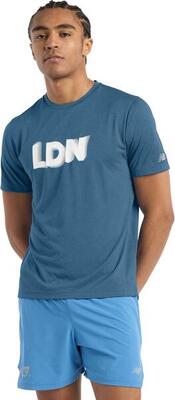 New balance athletics london blue heren jersey met korte mouwen