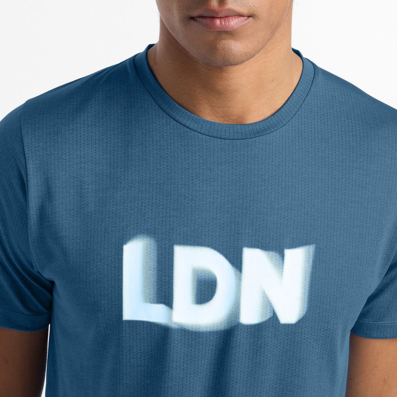 New Balance Athletics London Blue Heren Jersey met korte mouwen 6/7