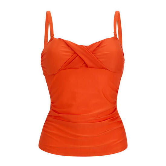 Dames Aceana III Effen Tankini Top (Mandarijn Tango)