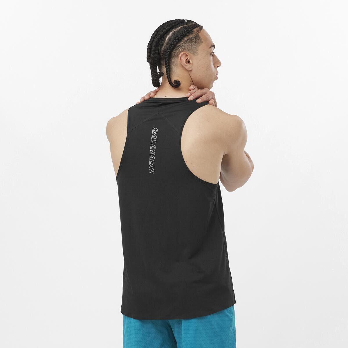 Salomon Sense Aero Tank Top Schwarz Herren 2/4