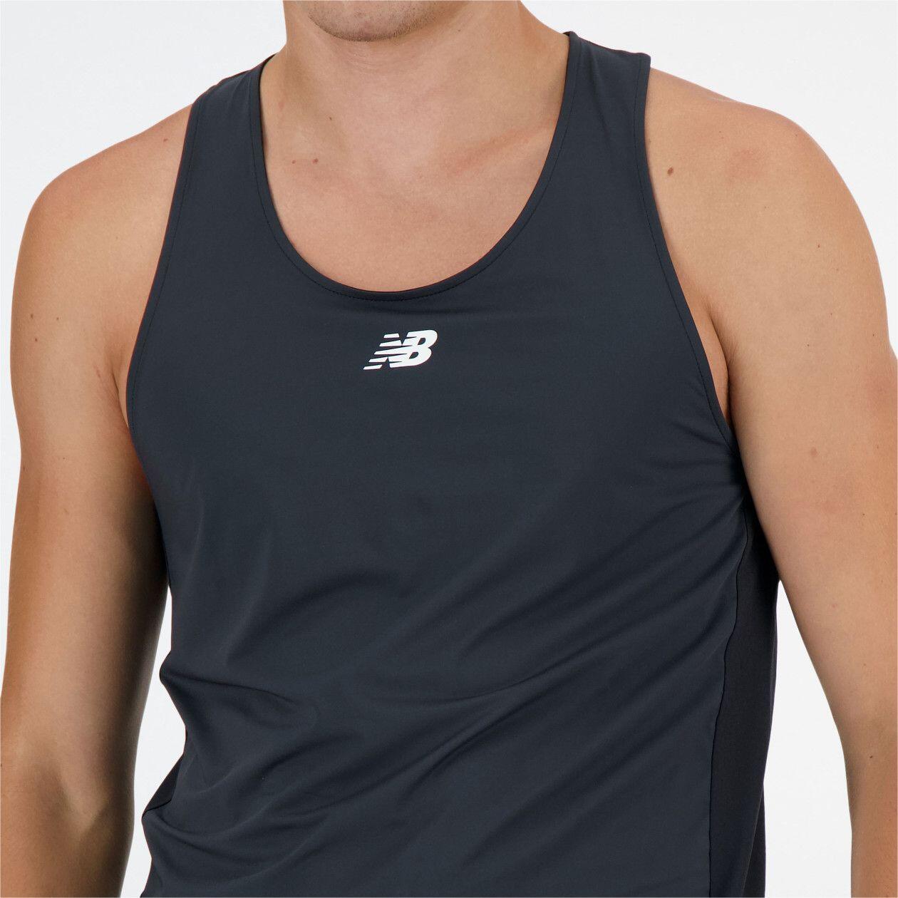 New Balance Q Speed Jacquard Tanktop Schwarz Herren 4/4