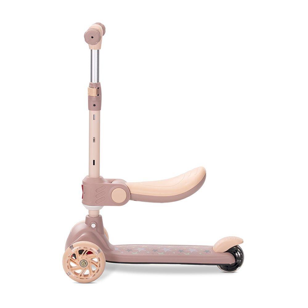 Infantil Paseo Patinete SPEEDSTER plegable asiento luces ABEC-9 Beige 3/5