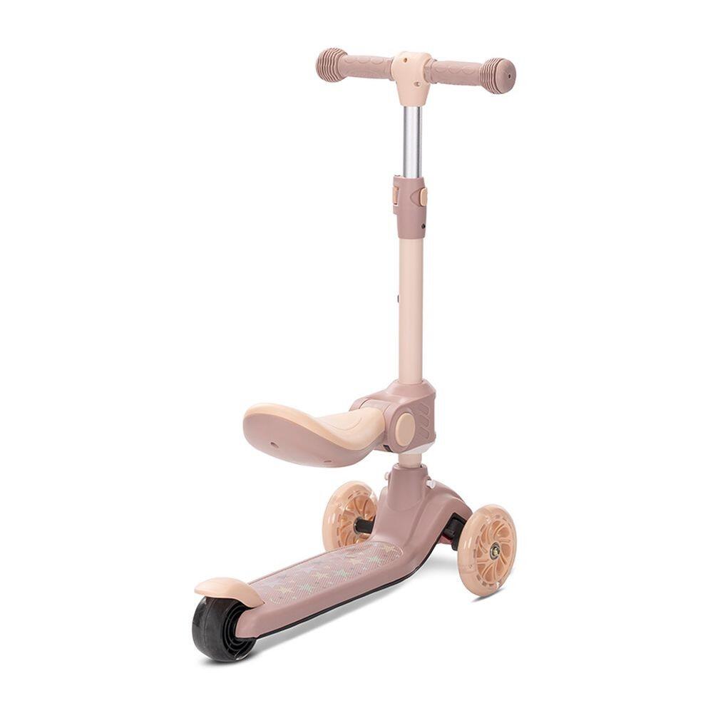 Infantil Paseo Patinete SPEEDSTER plegable asiento luces ABEC-9 Beige 2/5