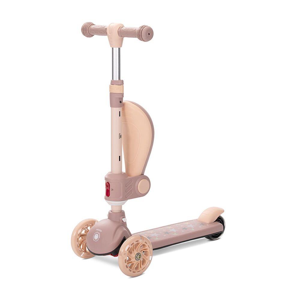 Infantil Paseo Patinete SPEEDSTER plegable asiento luces ABEC-9 Beige 4/5