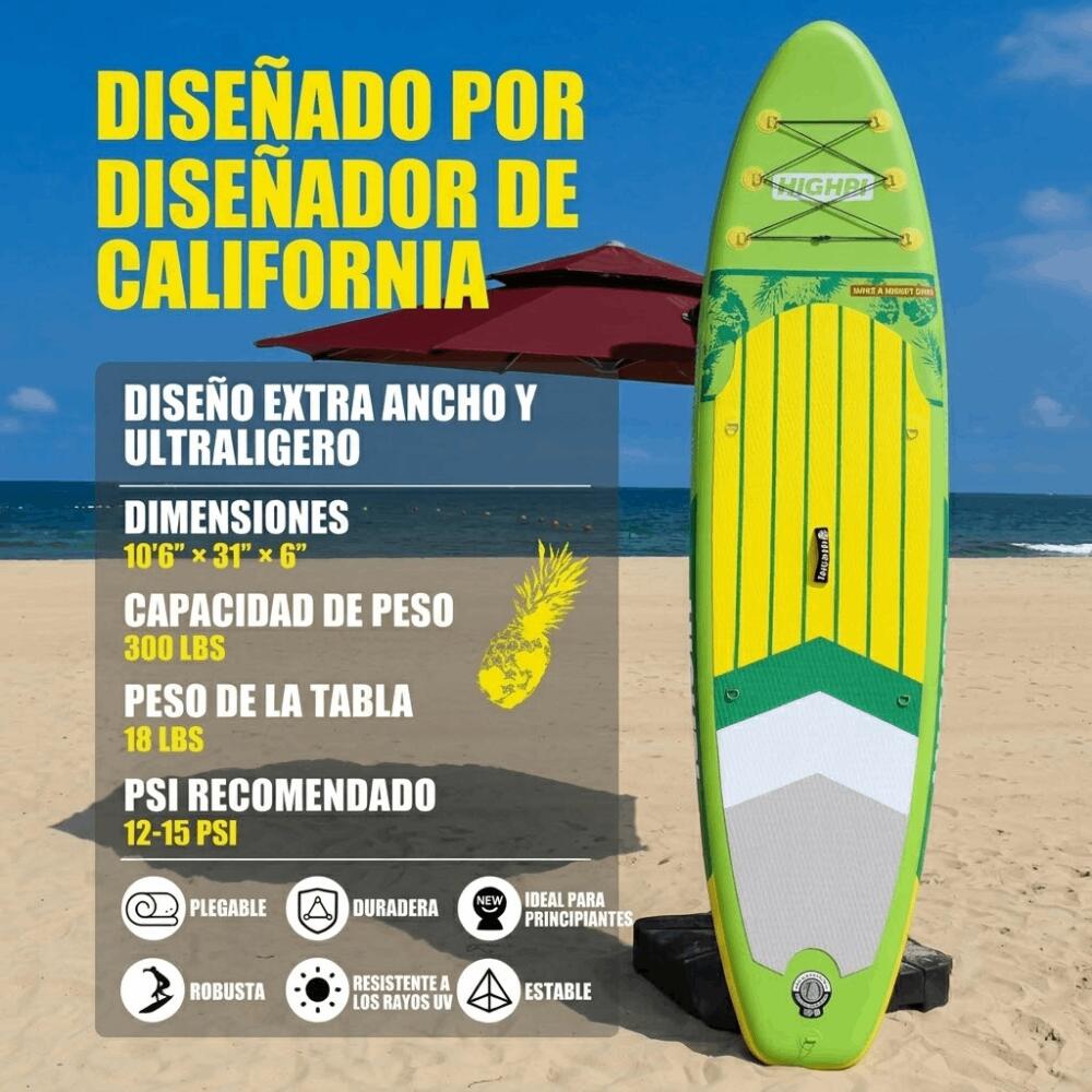 Planche de paddle gonflable Highpi 320x78x15cm (10'6"x31"x6") 6/7