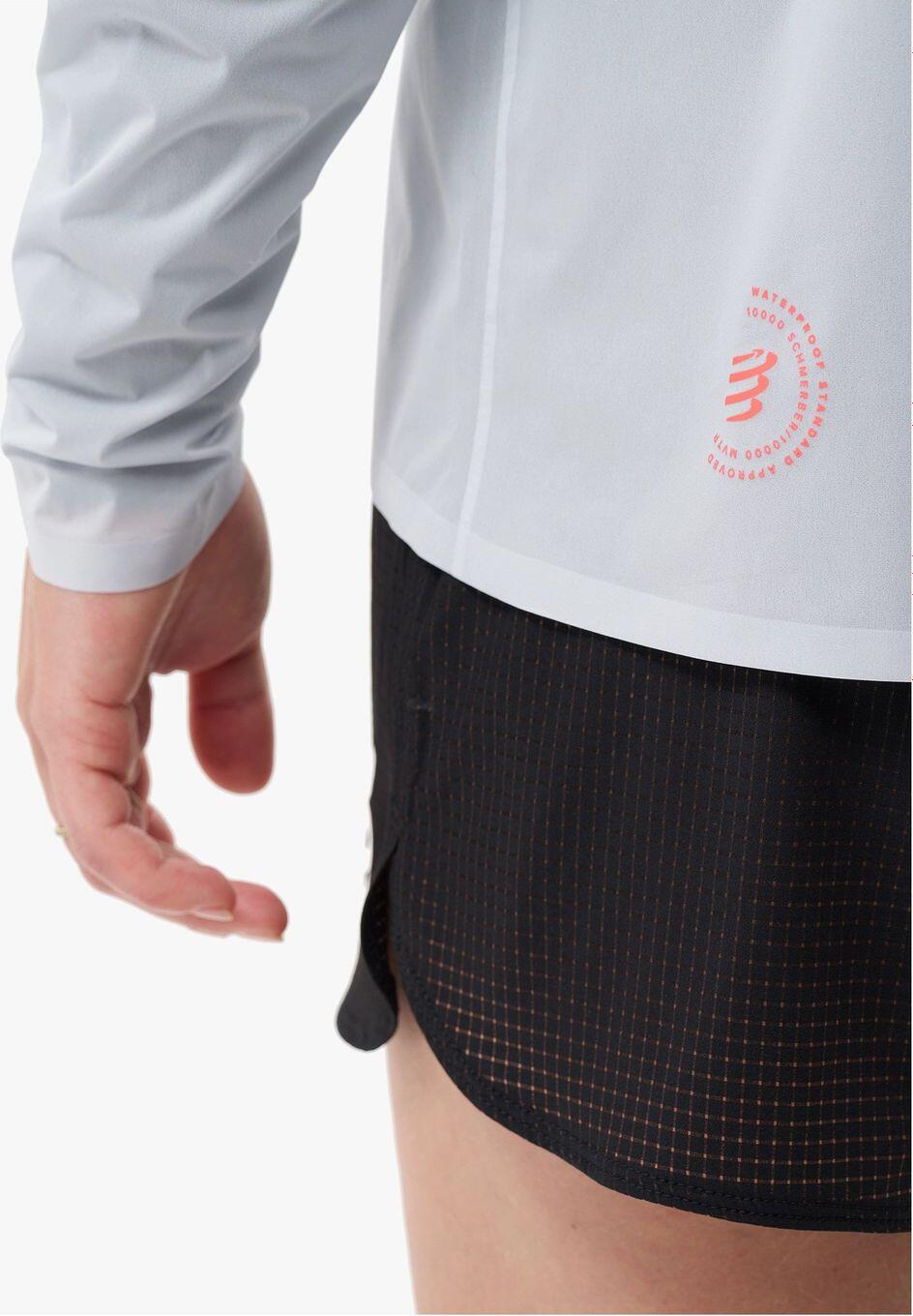 Dames Compressport Hurricane Waterdichte Jas Grijs 5/7