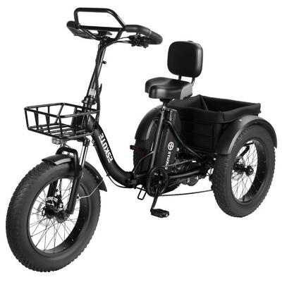 Elektrische driewieler t302 pro 20", 250w motor, 48v 20,8ah accu,7-versnellingen