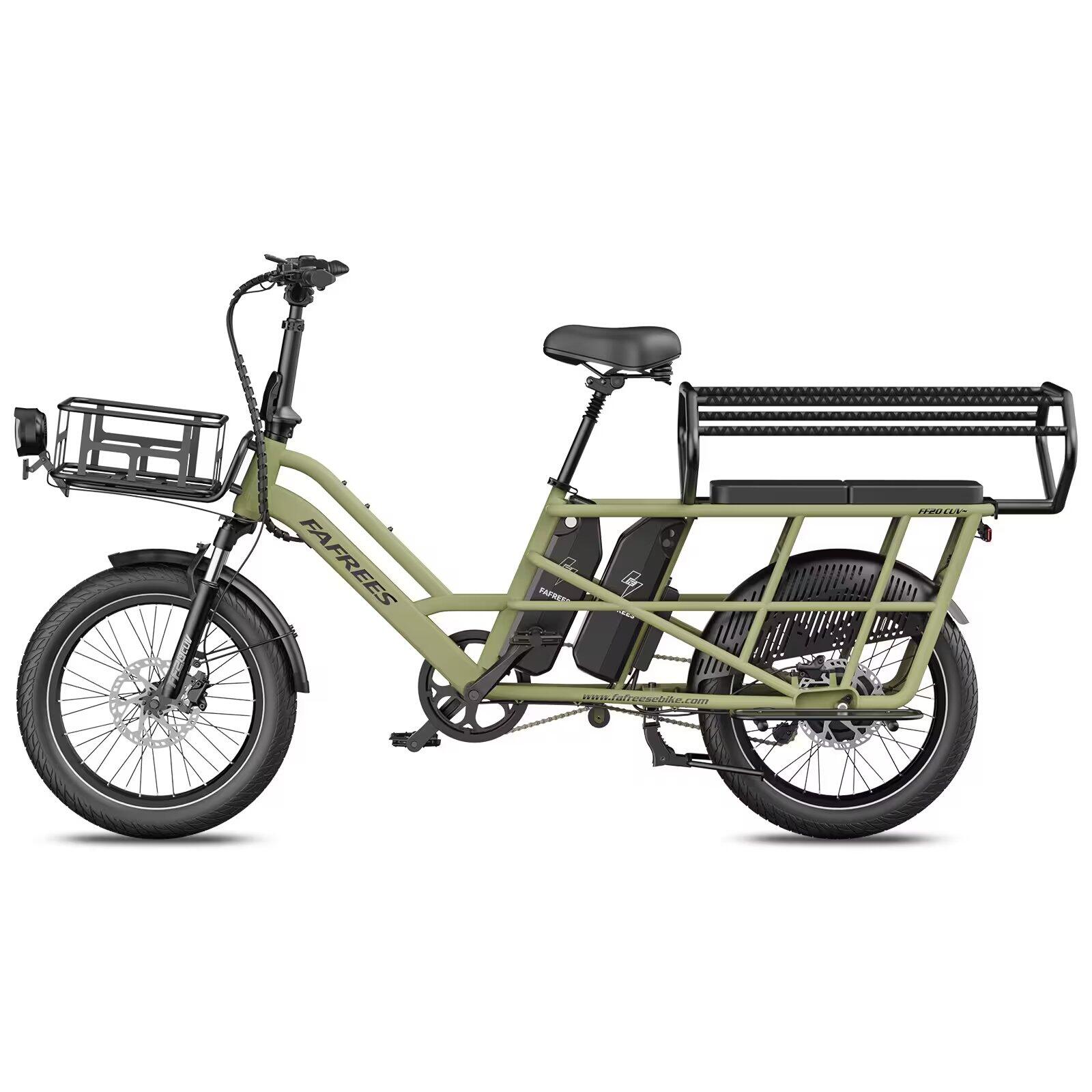 Cargo EBike FF20 CUV Dubbele 15Ah Accu 170km Fat Banden Kinderzitje 200kg 4/7