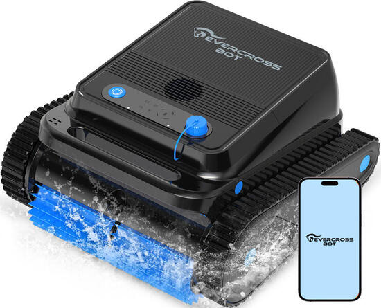 U8 Poolroboter Boden und Wand mit APP, Schwarz