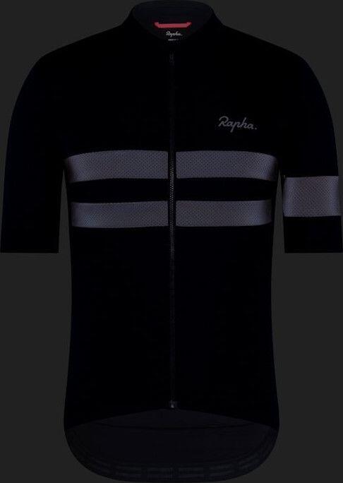 Maglia a maniche corte Rapha Brevet Jersey Noir Homme 3/4