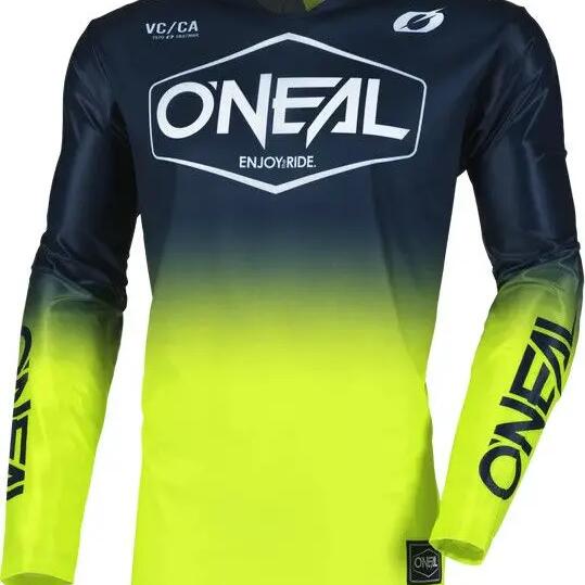 O'Neal Mayhem Hexx Long Sleeve Jersey Blue/Yellow Fluo