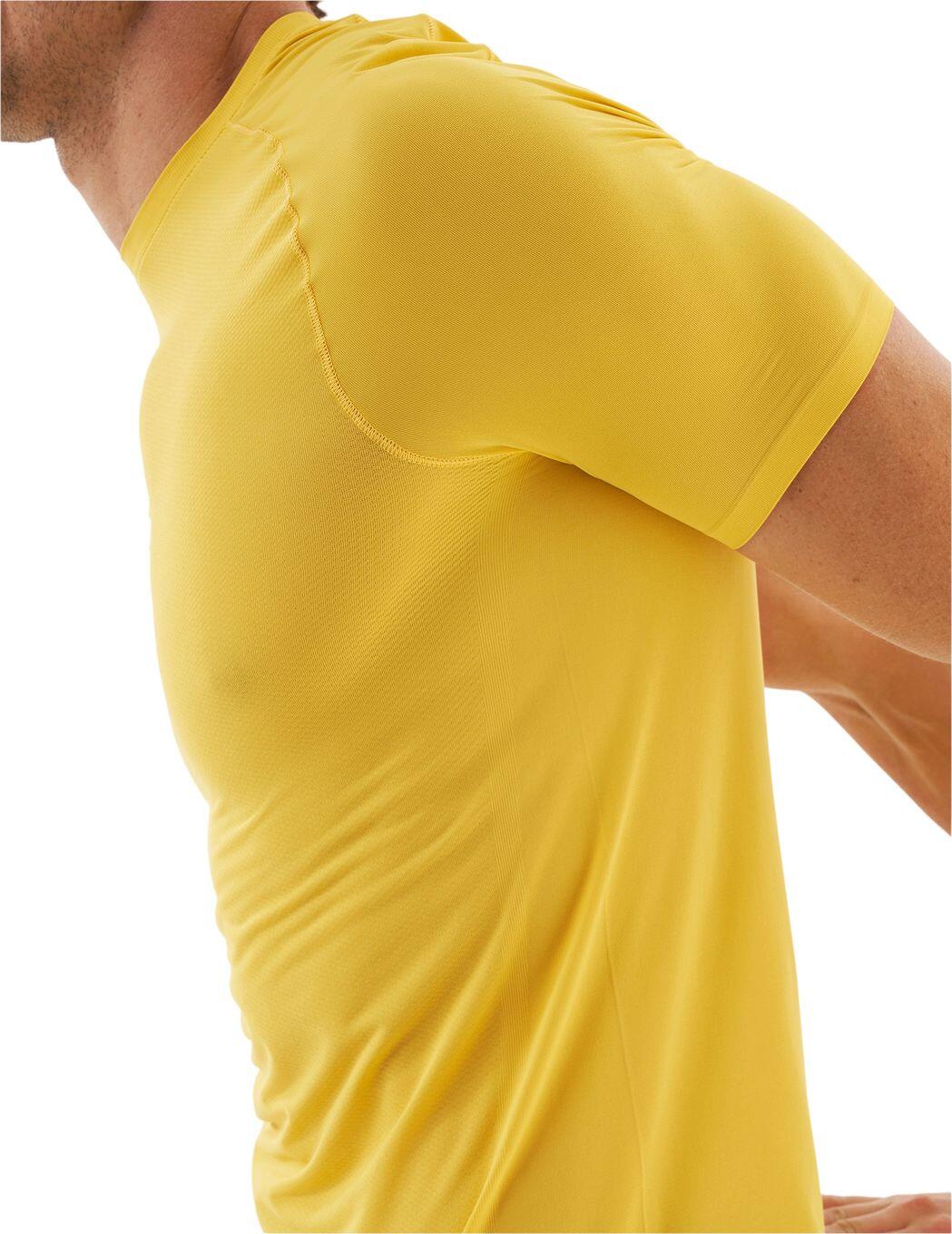 Camiseta de running Compressport Trail Racing amarilla para hombre 3/6