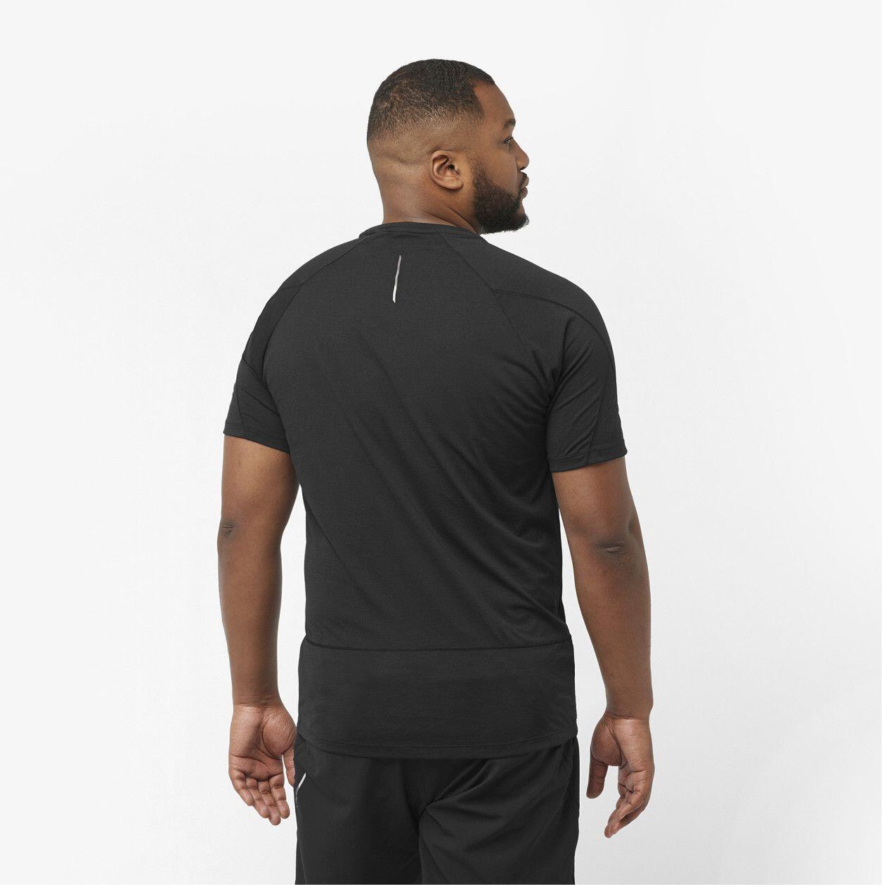 Salomon Cross Run Kurzarmshirt Schwarz 2/4