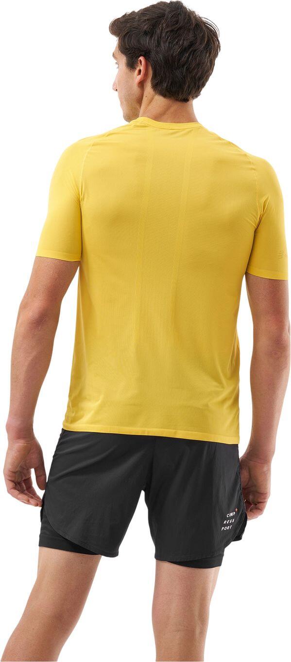 Camiseta de running Compressport Trail Racing amarilla para hombre 2/6