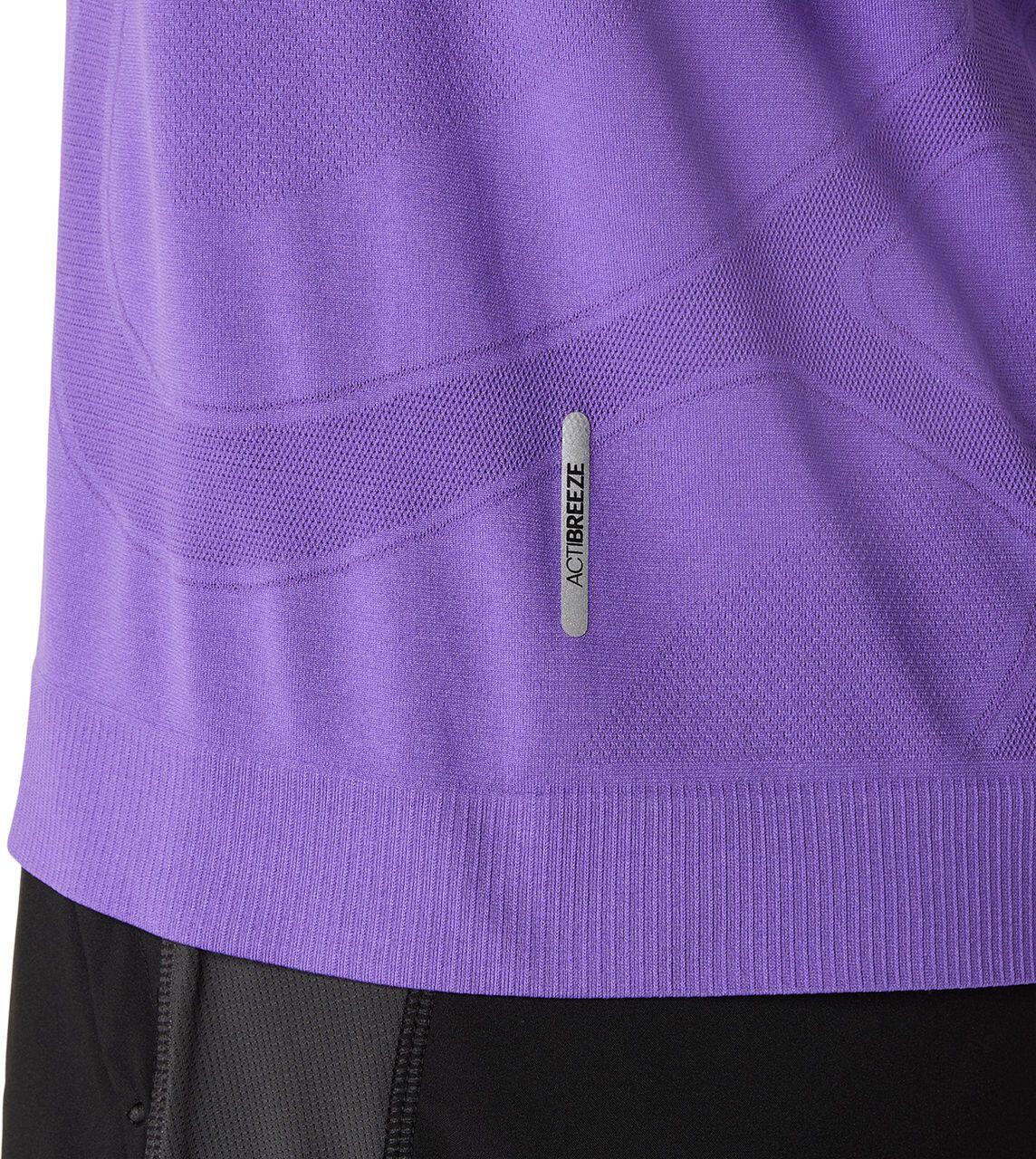 Maillot sin costuras de manga corta Asics Road, Morado, Hombre 5/6