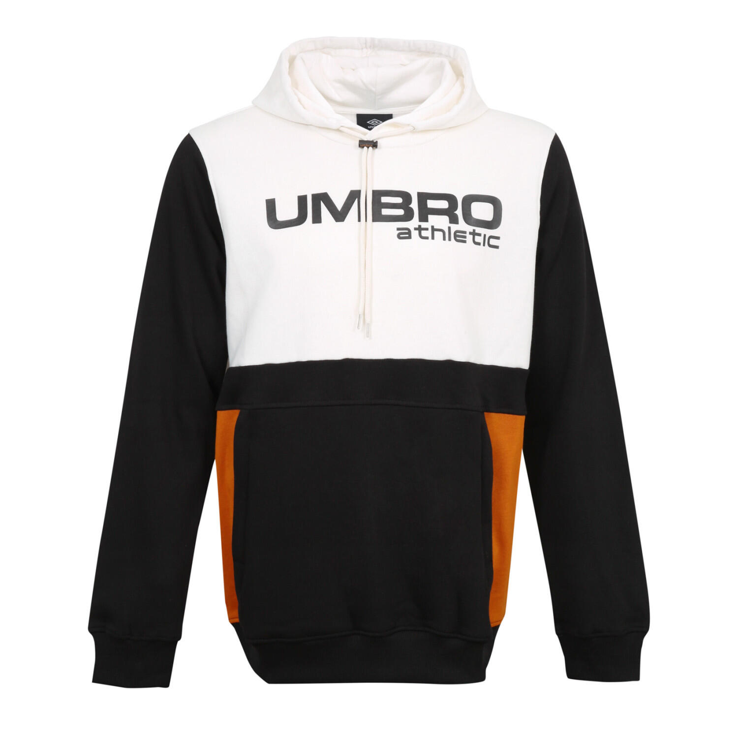 Sweat à capuche homme tricolore avec poche kangourou et logo 1224770 1/3
