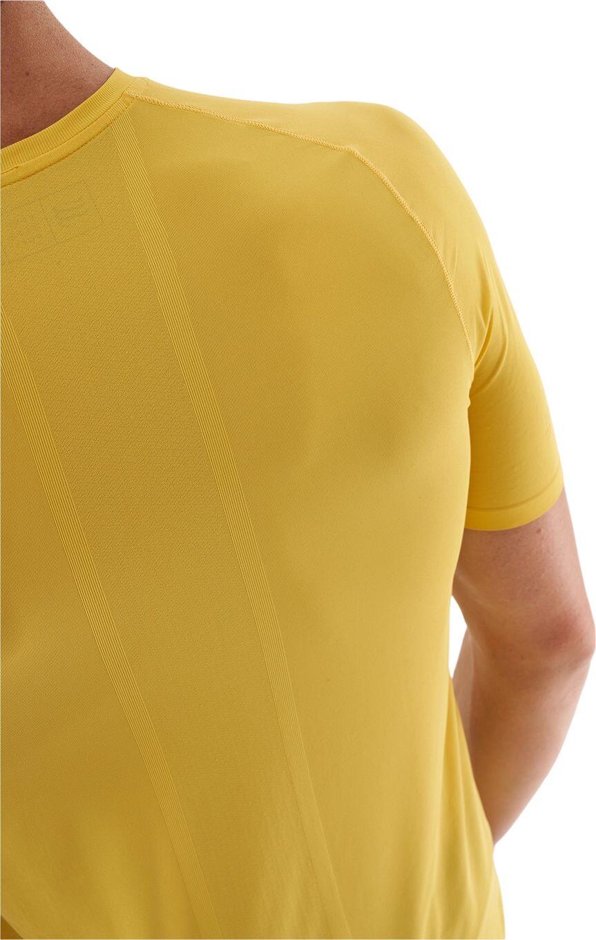 Camiseta de running Compressport Trail Racing amarilla para hombre 4/6