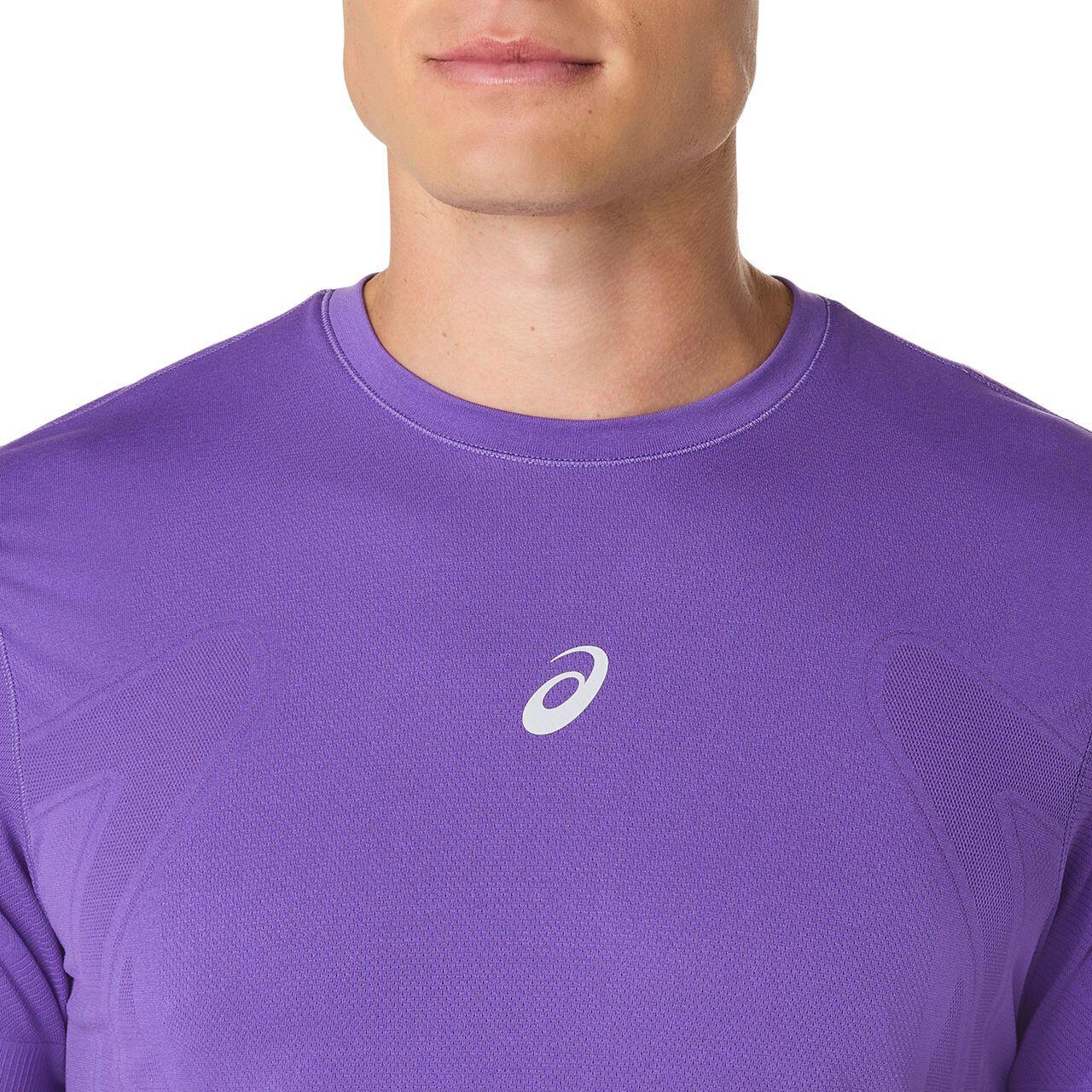 Maillot sin costuras de manga corta Asics Road, Morado, Hombre 4/6