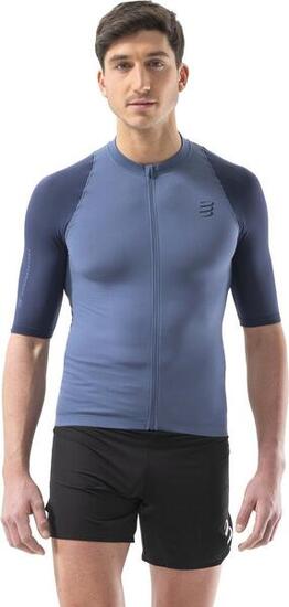 Maillot de manga corta Compressport Trail Racing Postural Azul Hombre