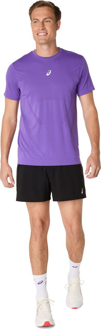 Maillot sin costuras de manga corta Asics Road, Morado, Hombre 6/6