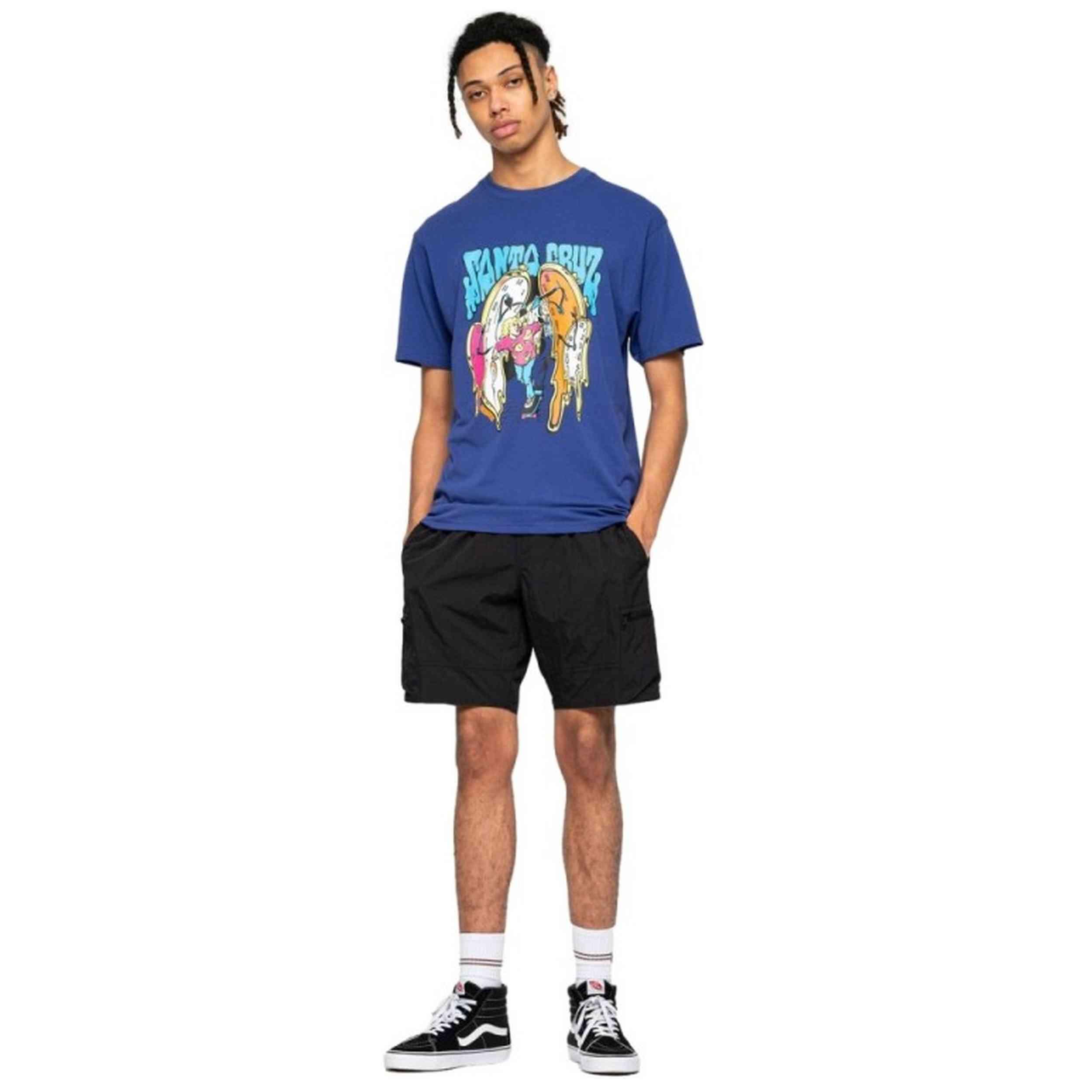 Maglia a maniche corte Santa cruz modello Grabke Melting Clocks per unisex 3/4