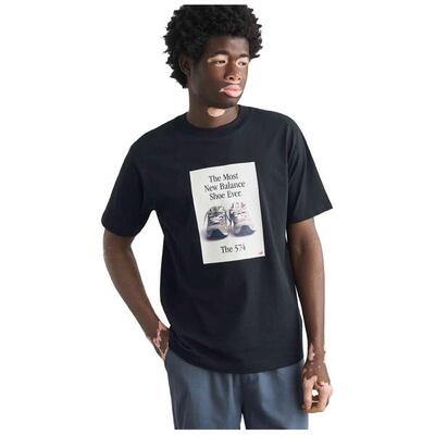 T-shirt met korte mouwen new balance model mt61b0wfbk voor mannen