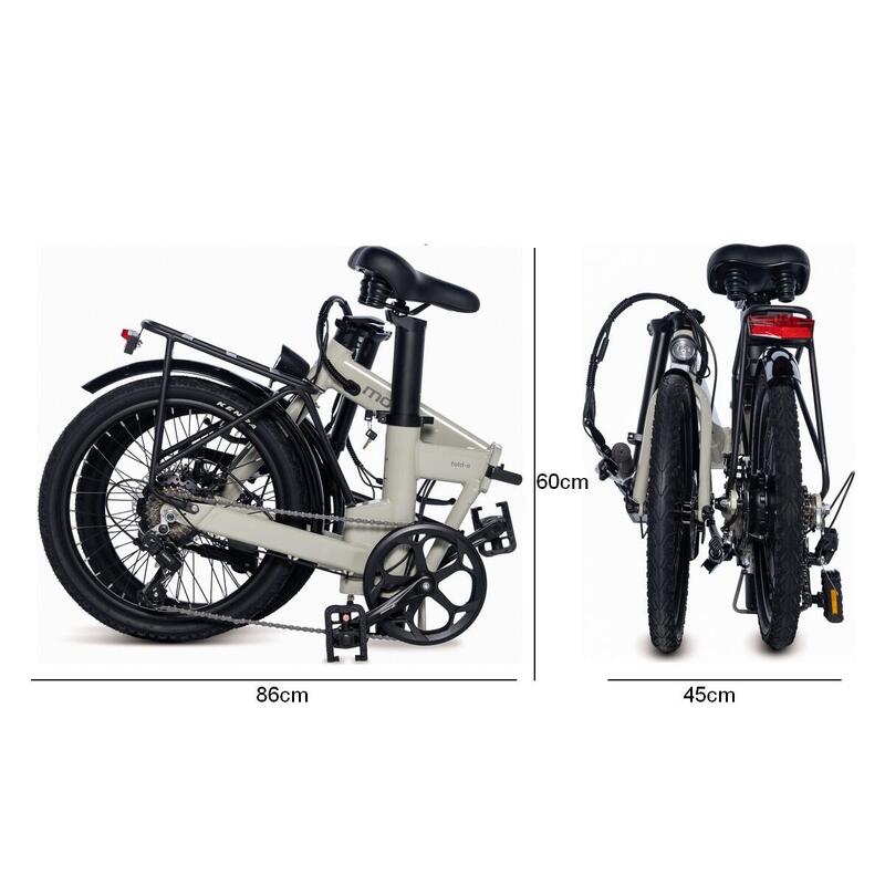 Bicicletă electrică pliabilă FOLD-e 20", autonomie de până la 60 km