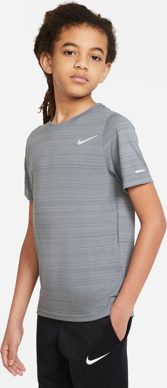 Maillot de manga corta Nike Dri-Fit Miler Gris Niño 3/7